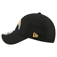 Men's New Era  Black Los Angeles Chargers Core Team 9FORTY Adjustable Hat