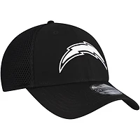 Casquette New Era noire Los Angeles Chargers Main Neo 39THIRTY Flex pour homme