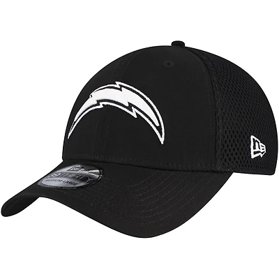 Casquette New Era noire Los Angeles Chargers Main Neo 39THIRTY Flex pour homme