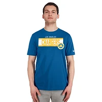 Men's New Era  Blue Los Angeles Chargers 3rd Down High Density Print T-Shirt