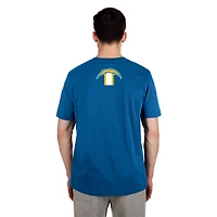 Men's New Era  Blue Los Angeles Chargers 3rd Down High Density Print T-Shirt