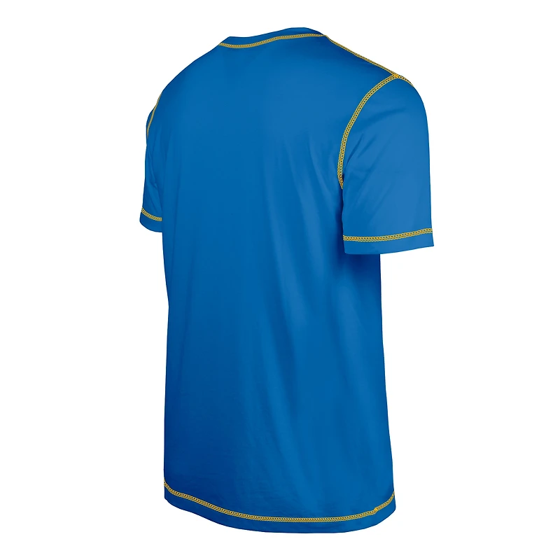 T-shirt bleu à imprimé Third Down Puff des Chargers de Los Angeles New Era pour hommes
