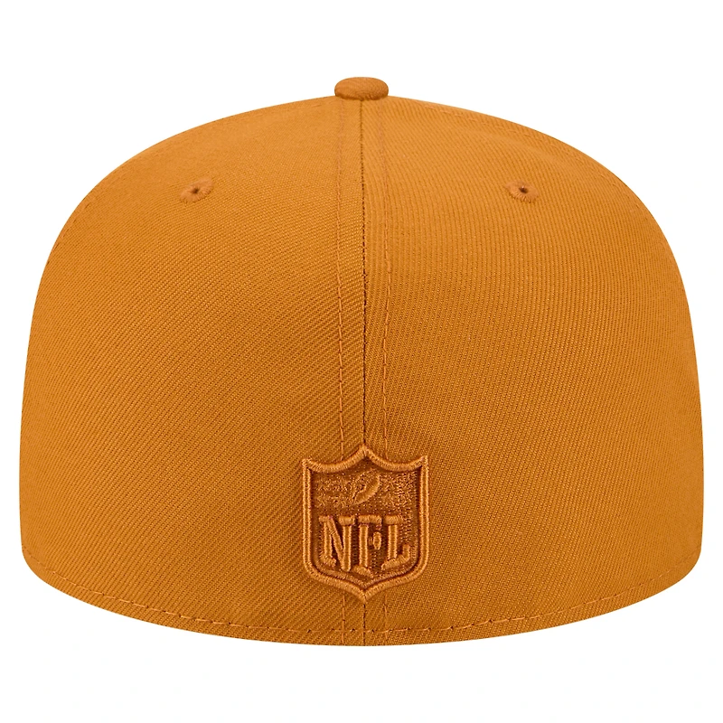 Men's New Era  Brown Los Angeles Chargers Color Pack A-Frame 59FIFTY Fitted Hat