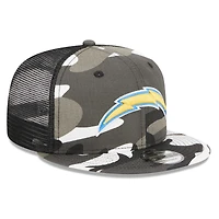 Men's New Era Camo Los Angeles Chargers Dark Trucker 9FIFTY Snapback Hat