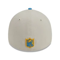 Men's New Era Cream/Powder Blue Los Angeles Chargers 2023 Sideline Historic 39THIRTY Flex Hat