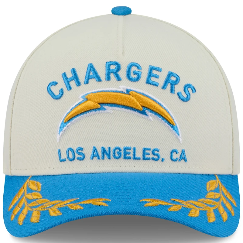 Men's New Era /Powder Blue Los Angeles Chargers 2025 NFL Draft 9FORTY A-Frame M-Crown Adjustable Hat