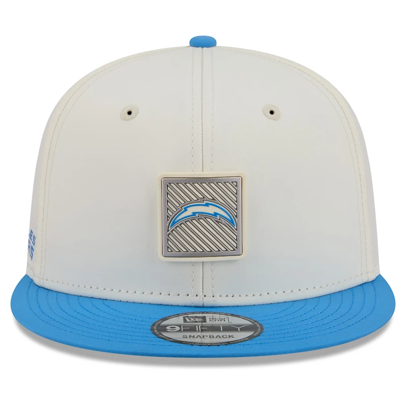 Men's New Era Cream/Powder Blue Los Angeles Chargers 2026 NFL Training Camp 9FIFTY Snapback Hat