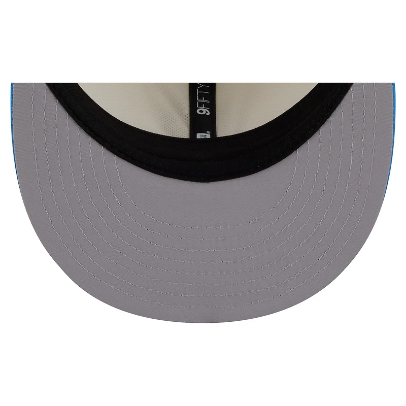 Men's New Era Cream/Powder Blue Los Angeles Chargers 2026 NFL Training Camp 9FIFTY Snapback Hat