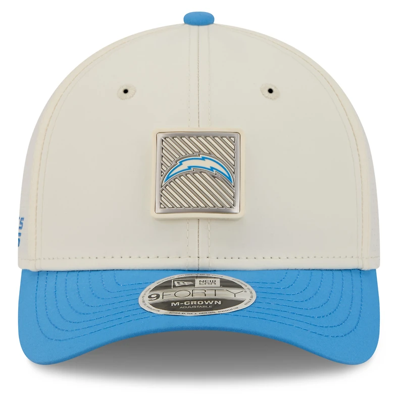 Men's New Era  Cream/Powder Blue Los Angeles Chargers 2026 NFL Training Camp 9FORTY Adjustable Hat