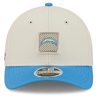 Men's New Era  Cream/Powder Blue Los Angeles Chargers 2026 NFL Training Camp 9FORTY Adjustable Hat