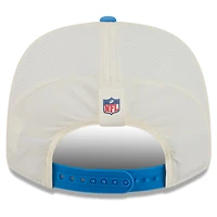 Casquette ajustable New Era crème/bleu poudré Los Angeles Chargers, camp d'entraînement NFL 2026, modèle 9SEVENTY.