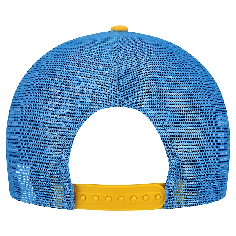 Men's New Era  Cream/Powder Blue Los Angeles Chargers Banner A-Frame 9FIFTY Snapback Hat