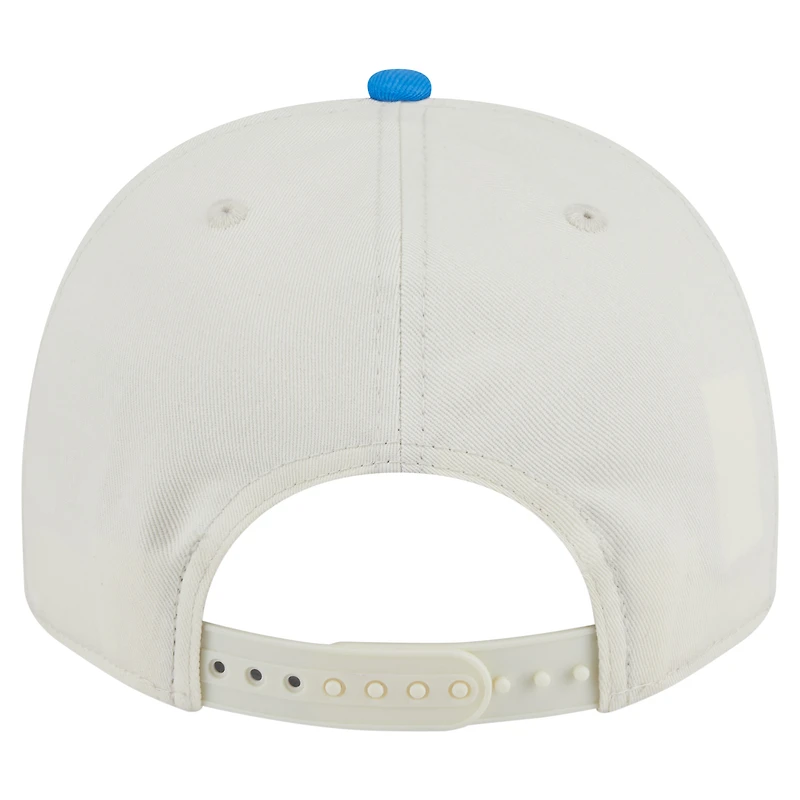 Casquette ajustable New Era 9FIFTY à motif A-Frame crème/bleu poudre pour homme des Los Angeles Chargers