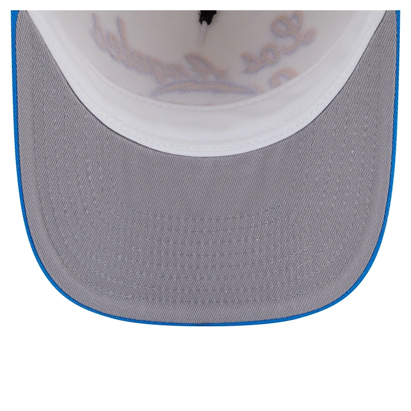 Casquette ajustable New Era 9FIFTY à motif A-Frame crème/bleu poudre pour homme des Los Angeles Chargers