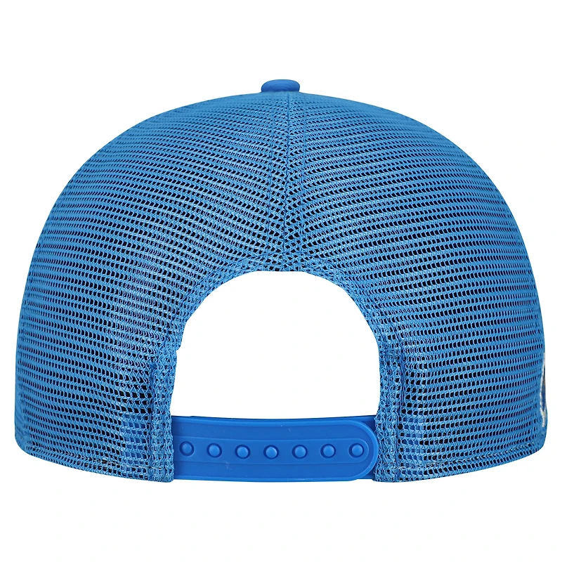 Men's New Era Cream/Powder Blue Los Angeles Chargers Cutout A-Frame 9FIFTY Snapback Hat