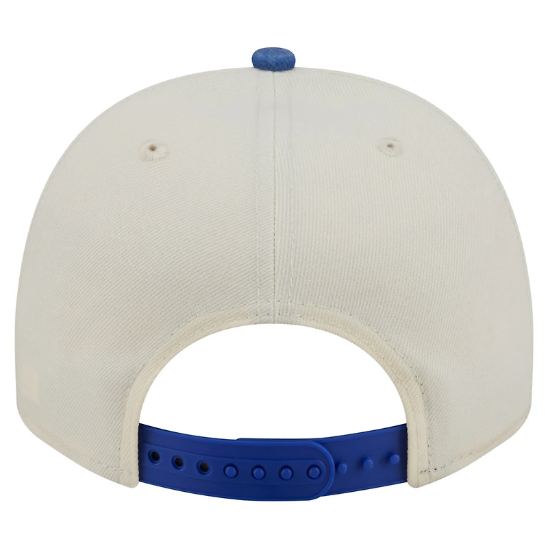 Men's New Era  Cream/Powder Blue Los Angeles Chargers Washed A-Frame 9FIFTY Snapback Hat