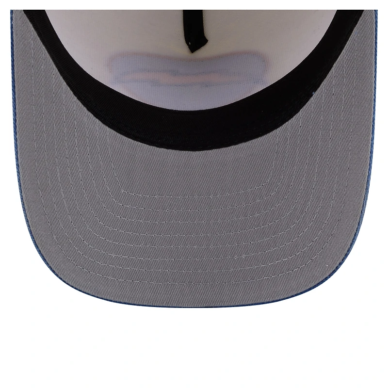 Men's New Era  Cream/Powder Blue Los Angeles Chargers Washed A-Frame 9FIFTY Snapback Hat
