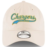 Casquette ajustable Charger Power 9TWENTY crème New Era pour homme des Chargers de Los Angeles