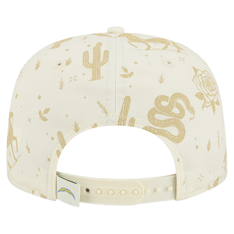 Men's New Era  Cream Los Angeles Chargers Desert Rose 19TWENTY Adjustable Hat