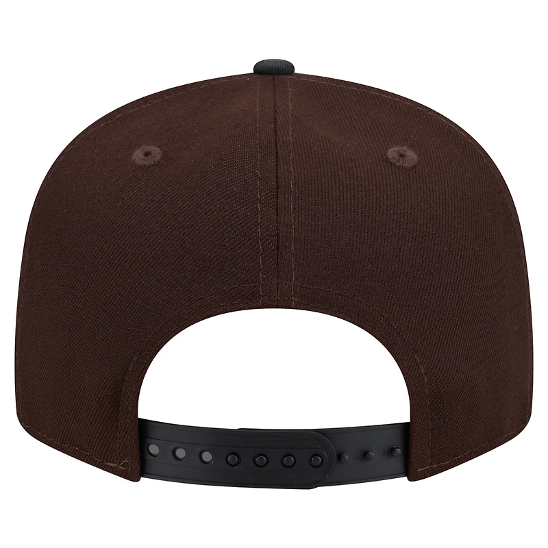 Casquette snapback New Era 9FIFTY marron foncé Los Angeles Chargers, motif camouflage Burnt Wood, pour homme