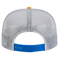 Casquette de golf à visière arrière New Era Los Angeles Chargers dorée/bleue pour homme