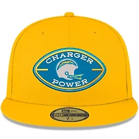 Casquette ajustée New Era Power 59FIFTY pour homme, couleur or, Los Angeles Chargers