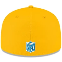 Men's New Era Gold Los Angeles Chargers Charger Power 59FIFTY Fitted Hat