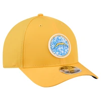Men's New Era  Gold Los Angeles Chargers Floral 9FORTY M-Crown Trucker Adjustable Hat