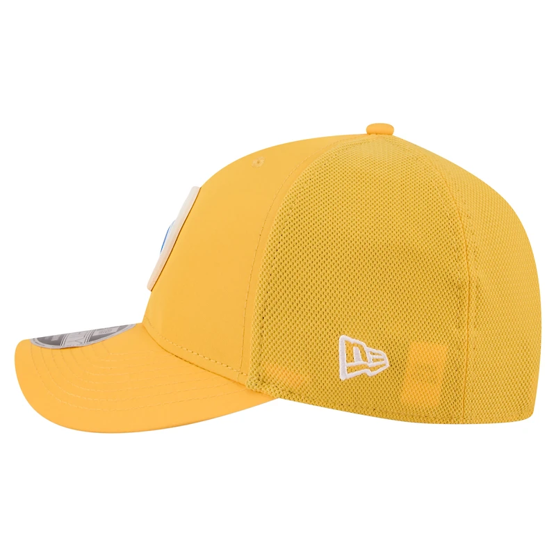 Men's New Era Gold Los Angeles Chargers Floral 9FORTY M-Crown Trucker Adjustable Hat