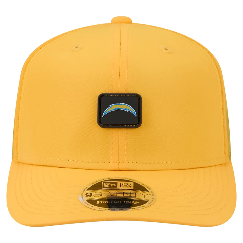 Men's New Era Gold Los Angeles Chargers Micro Badge 9SEVENTY Adjustable Hat