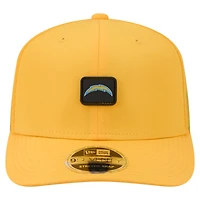 Men's New Era Gold Los Angeles Chargers Micro Badge 9SEVENTY Adjustable Hat