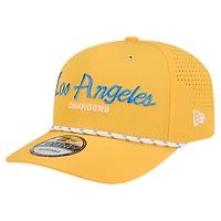 Casquette ajustable New Era dorée Los Angeles Chargers Script 9SEVENTY pour homme