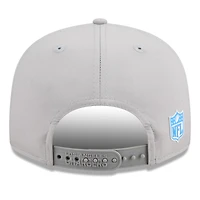 Casquette snapback 9FIFTY grise à panneau fendu Los Angeles Chargers 2025 de New Era pour homme