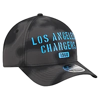 Casquette New Era grise Los Angeles Chargers Halftone Camo 9FORTY pour homme