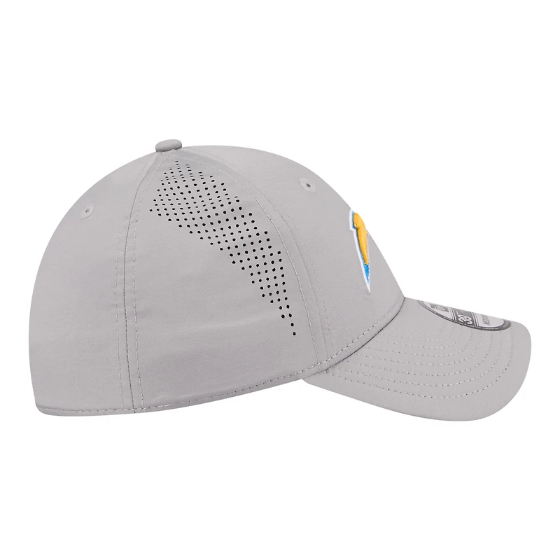 Casquette New Era Flex grise Los Angeles Chargers perforée pour homme 39THIRTY