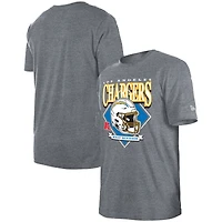 T-shirt gris avec logo de l'équipe Los Angeles Chargers New Era pour homme