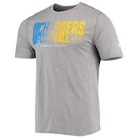 T-shirt gris chiné Los Angeles Chargers New Era pour homme Combine Authentic Game On