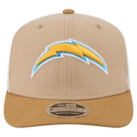 Casquette ajustable bicolore 9SEVENTY beige clair des Los Angeles Chargers de New Era pour homme