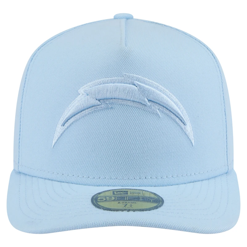 Casquette ajustée A-Frame 59FIFTY bleu clair pour homme Los Angeles Chargers de New Era