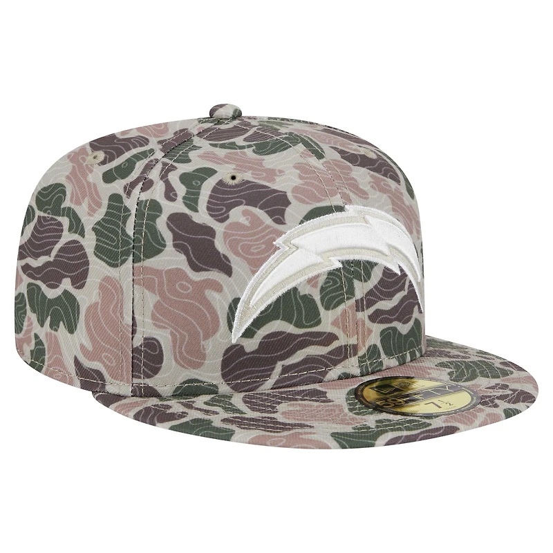 Men's New Era  Los Angeles Chargers Geo Camo 59FIFTY Fitted Hat