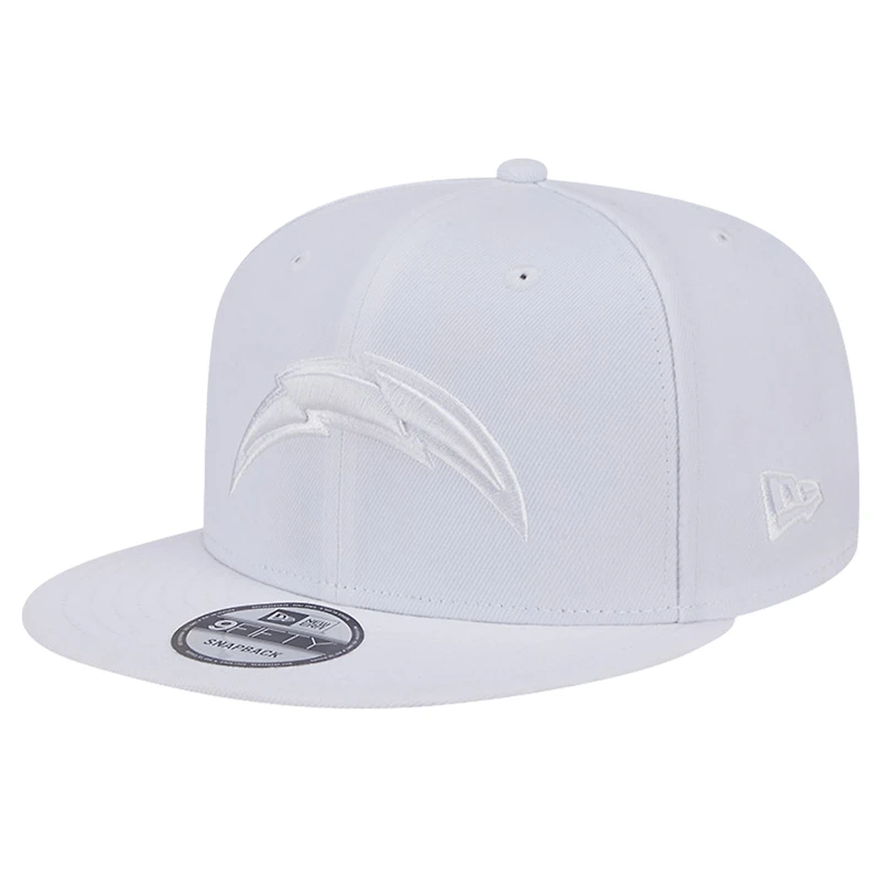 Casquette Snapback 9FIFTY Main Blanc sur Blanc des Chargers de Los Angeles New Era pour homme