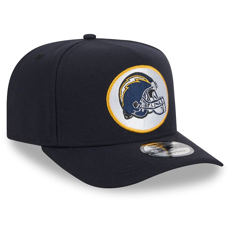Men's New Era Navy Los Angeles Chargers Super Chargers A-Frame 9FIFTY Pre-Curved Snapback Hat