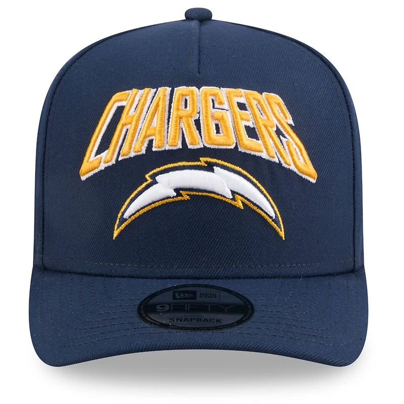 Men's New Era Navy Los Angeles Chargers Super Chargers A-Frame 9FIFTY Snapback Hat