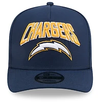 Men's New Era Navy Los Angeles Chargers Super Chargers A-Frame 9FIFTY Snapback Hat