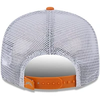 Men's New Era Orange Los Angeles Chargers Citrus 9FIFTY Trucker Snapback Hat