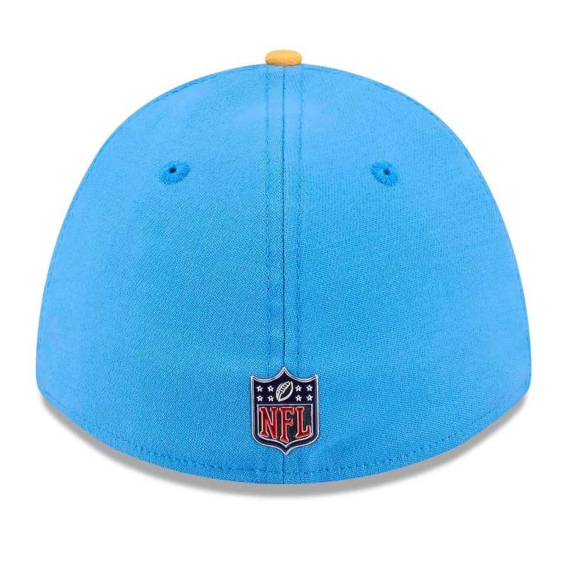 Men's New Era Powder Blue/Gold Los Angeles Chargers 2026 NFL Draft 39THIRTY M-Crown Flex Hat