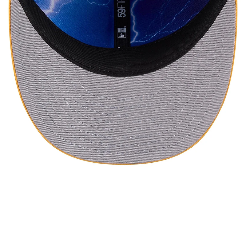 Casquette ajustée New Era 59FIFTY pour homme, bleu poudre/or, Los Angeles Chargers, draft NFL 2026