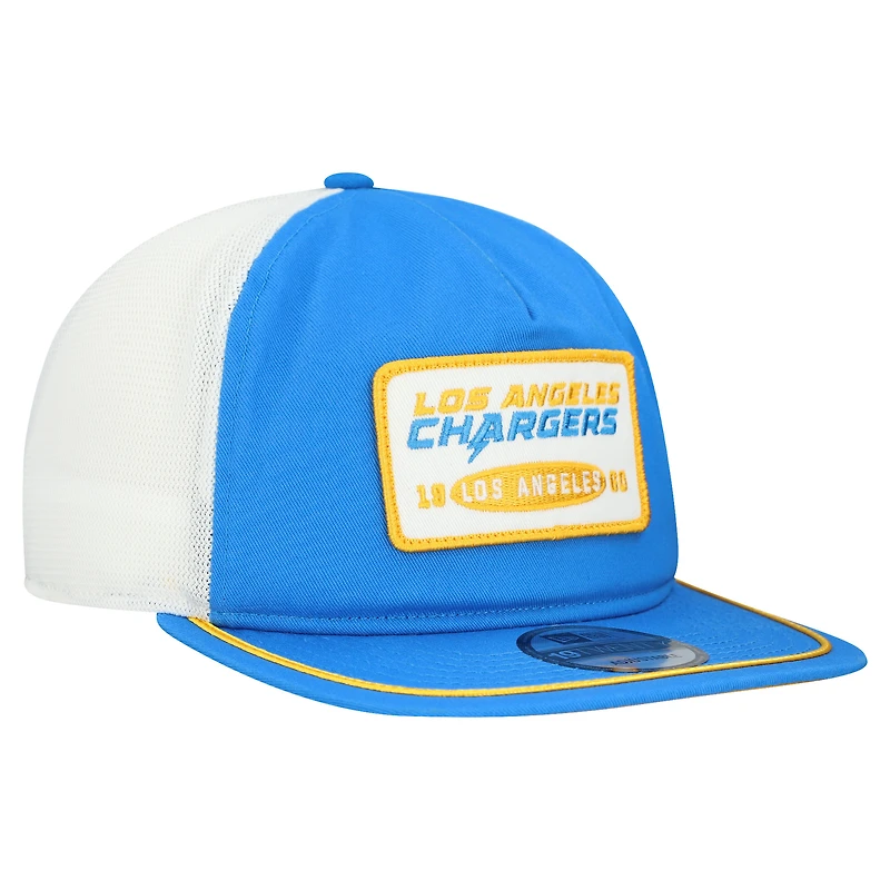 Men's New Era Powder Blue/White Los Angeles Chargers Patch 19TWENTY Adjustable Hat