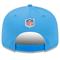 Casquette 9FIFTY Snapback New Era pour homme Los Angeles Chargers 2023 NFL Training Camp bleu poudré
