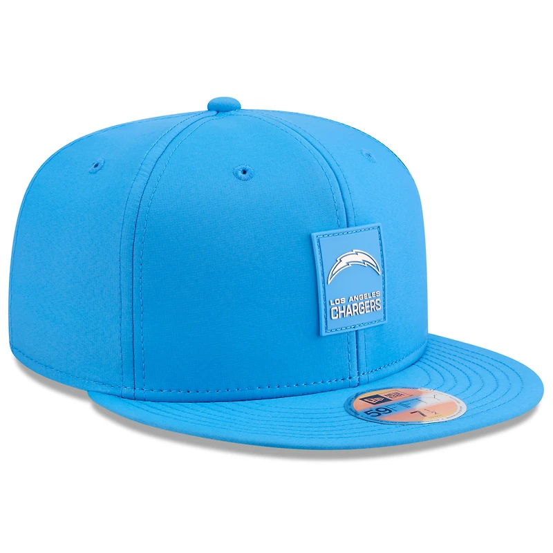 Casquette ajustée 59FIFTY Sideline 2025 bleu poudre New Era pour homme des Los Angeles Chargers